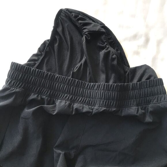 Avia Running Shorts Womens Size M Brief Lined Elastic Waist Zip Pocket Mesh Goth - Picture 6 of 11